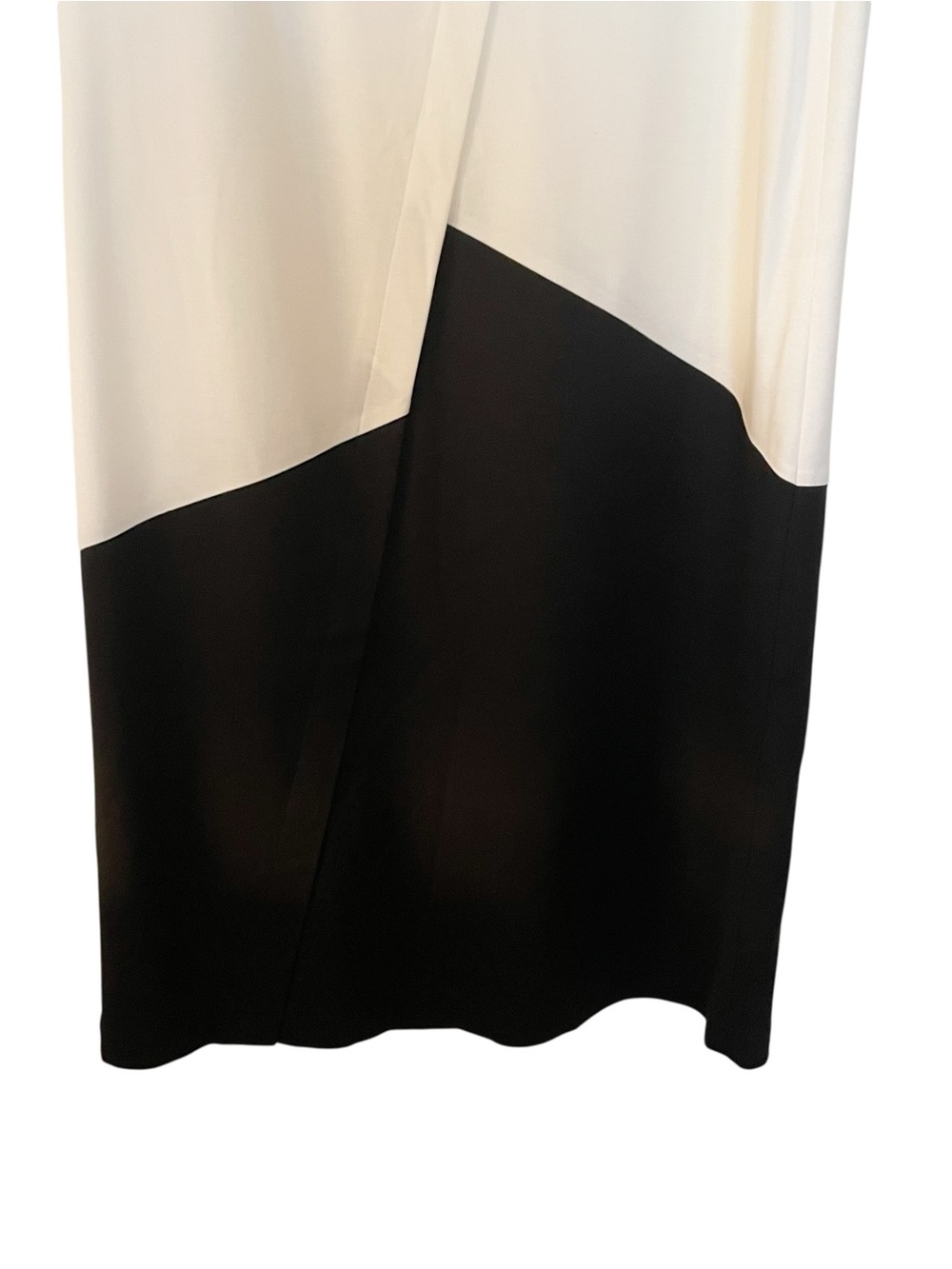 Lafayette 148 Sleeveless White and Black Colorblock Shift Dress Medium Stretch - Picture 3 of 7